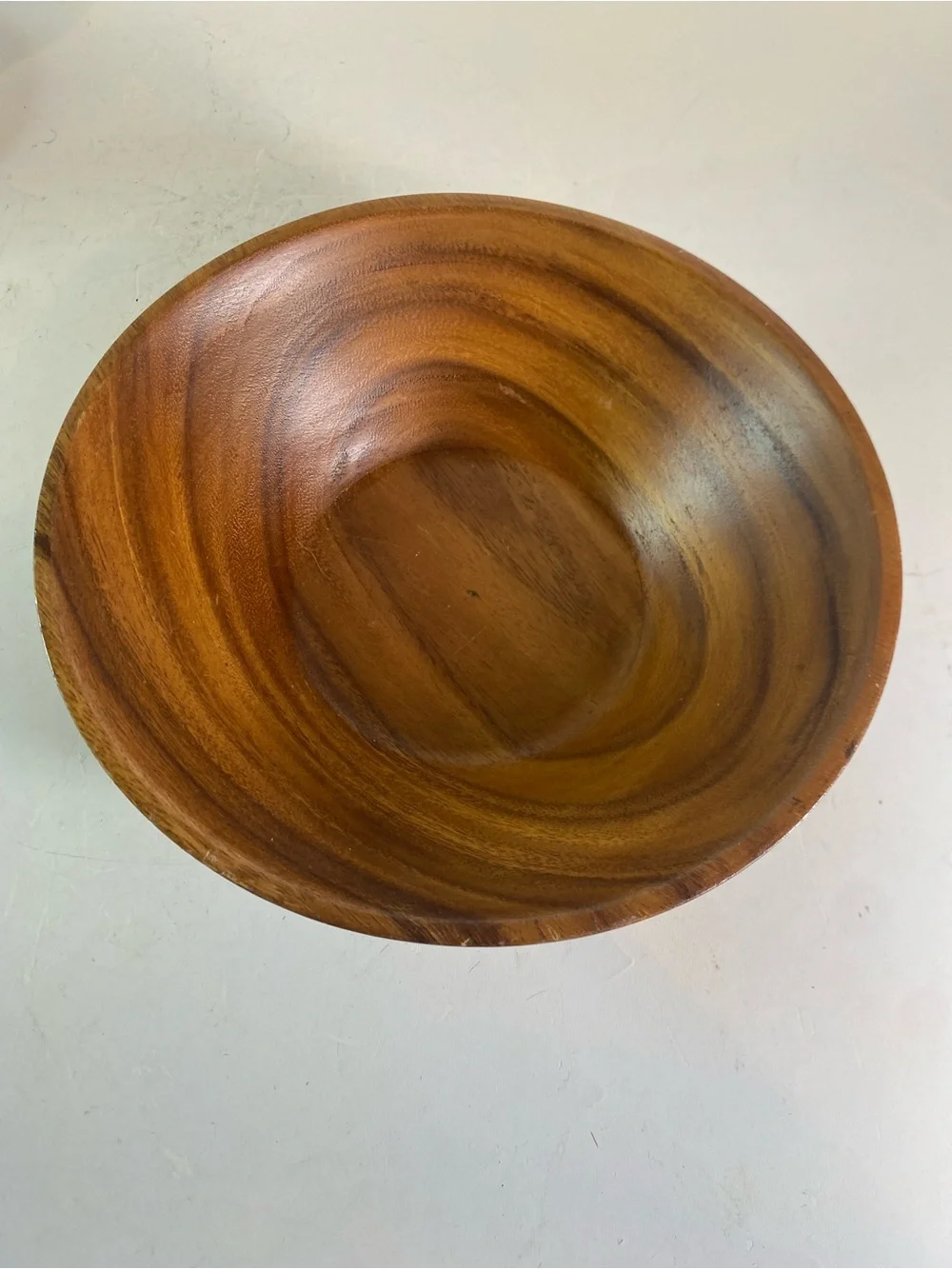 Wooden Salad Bowl 4 Salad Bowls Fork & Spoon 5th Bowl Included With Chip